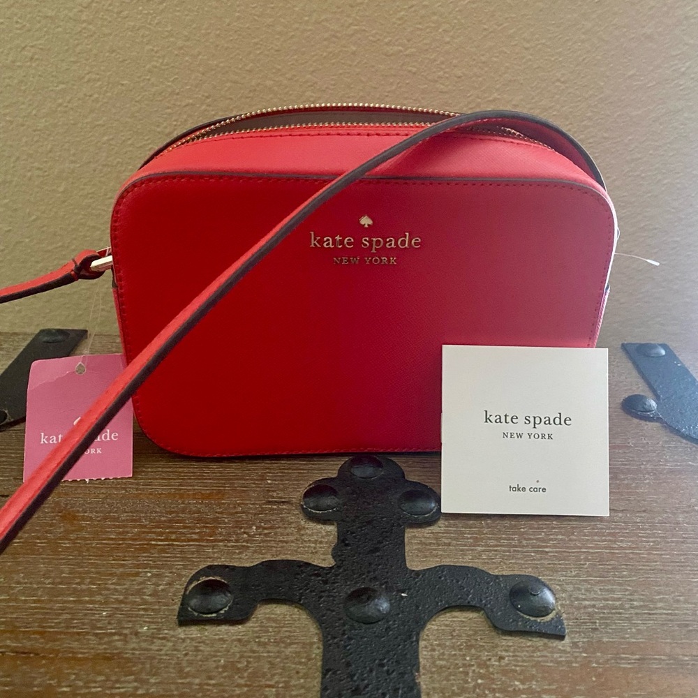 Kate Spade Red Crossbody Bag with Sleek Design